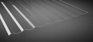 Polycarbonat Lichtplatten 1mm Trapezprofil 20/1100 