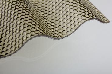 Acryl Sinuswelle 76/18 Wabenstruktur bronce 