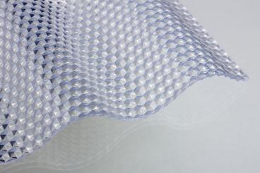 Lichtplatten PVC 76/18 Wellprofil 2,5mm Wabe 
