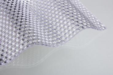 Acryl Sinuswelle 76/18 Wabenstruktur klar 