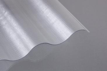 Polycarbonat NO-DROP Welle - Lichtplatten - 76/18 - glashell 